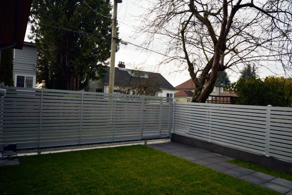 Semi privacy fence with metal privacy fences